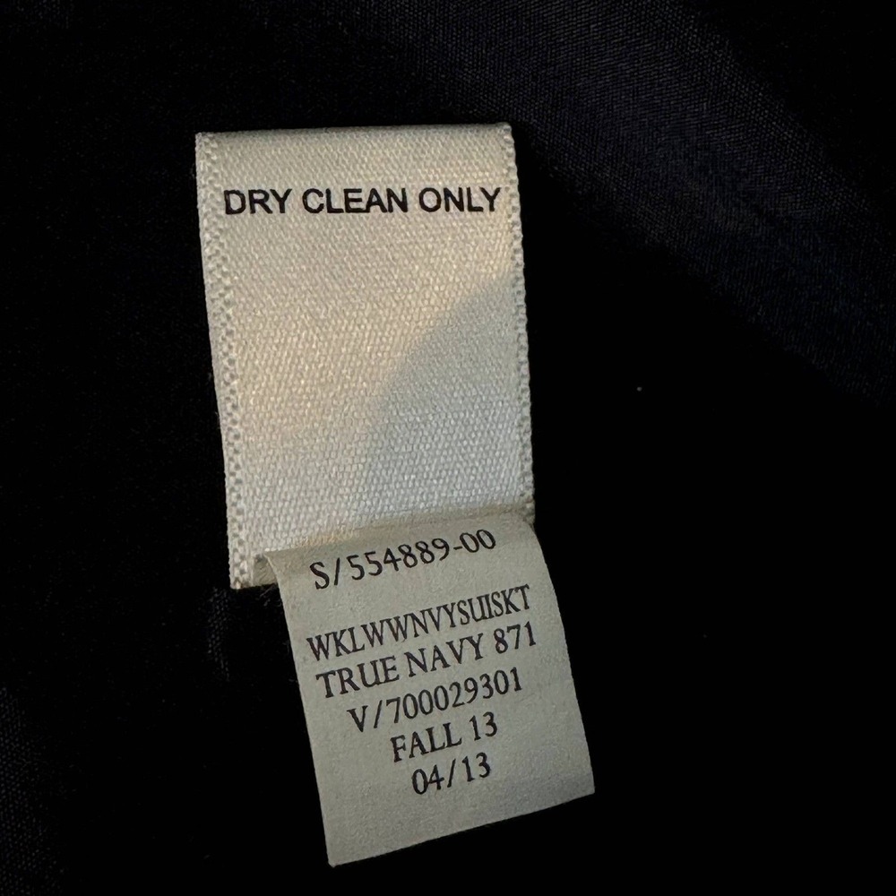 Banana Republic Navy Wool-Blend Pencil Skirt Size 8 – Side Zipper & Slit W 167 - Picture 7 of 8